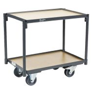 Chariot plateaux bois pour bacs - Capacité 250 kg - Manutan