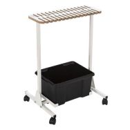 Chariot range raquettes de badminton et de tennis de table avec bac