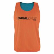 Chasuble réversible orange bleu fluo Casal Sport