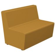Chauffeuse 2 places Maldiv tissu polyester Moutarde
