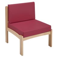 Chauffeuse Autize structure Naturel PVC Fuchsia