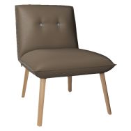 Chauffeuse accoudoir boutons tissu enduit vinyl Valencia - Mobitec
