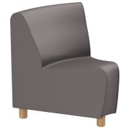 Chauffeuse angle 45° accueil Izari pied bois - Sokoa