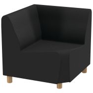 Chauffeuse angle 90° accueil Izari pied bois - Sokoa