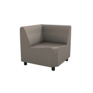 Chauffeuse d'angle 90° Izari enduit PVC M1 Gris