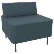 Chauffeuse une place avec dossier gris/anthracite
