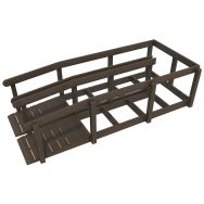 Chemin podotactile en U - 7 cases + 2 rampes d accès - marron