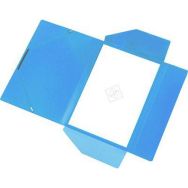 Chemise polypropylène élastique et rabats A4 épaisseur 4/10e - Bleu