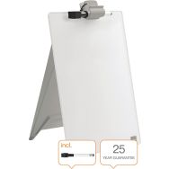 Chevalet de bureau en verre Diamond - Blanc - Nobo