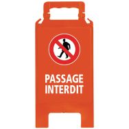 Chevalet de signalisation d'interdiction - Rouge - Novap