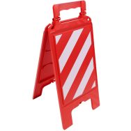 Chevalet de signalisation h600mm x275mm hachure r/b