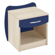 Chevet tiroir Forma 40x44,5x35cm-Acacia Lake crème H1277/Bleu U550