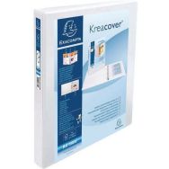 Classeur 4 anneaux A4 maxi kreacover diamètre anneaux 25mm - blanc
