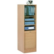 Classeur bois simple rideau hauteur 172 cm coloris hêtre