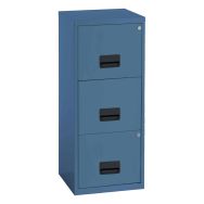 Classeur métal 3 tiroirs dossiers suspendus Bleu