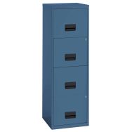 Classeur métal 4 tiroirs dossiers suspendus Bleu