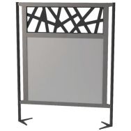 Claustra Ella 126 160 ajouré panneau mélaminé cadre bois - Mobidecor