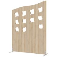 Claustra Folio semi plein avec pieds 120 x 160 cm - hêtre