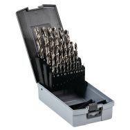 Coffret 25 forets cylindriques HSS taillés meulés - Manutan