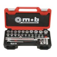 Coffret box 1/2'' 28 pièces, 6 pans, cliquet rond Ref. : 9436028001