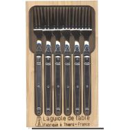 Coffret de 6 fourchettes Laguiole inox