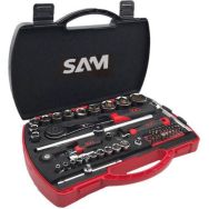 Coffret douilles et accessoires 1/4'' 1/2'' en mm 60 pièces