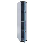 Colonne 2 cases sur socle 1 étagère fixe largeur 30 cm - Acial