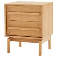 Commode 2 tiroirs Berna Collection naturel-Somcasa