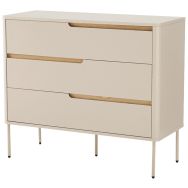 Commode 3 tiroirs Bergen Collection beige-Somcasa