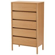 Commode haute 5 tiroirs Treviso Collection naturel-Somcasa