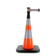 Cône de balisage avec base à lester orange - 4mx5cm - Viso