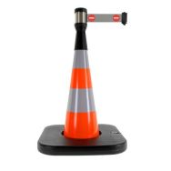 Cône de balisage avec base à lester orange - 4mx5cm - Viso