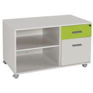 Console mobile 2 tiroirs Linéo blanc - Simmob