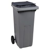 Conteneur Korok 2 roues - 120l - sans barre - gris / gris-Rossignol Pro