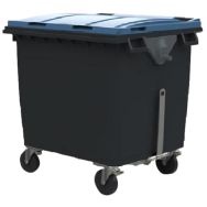 Conteneur mobile SULO - Timon d'attelage  1000 L Couvercle  Bleu