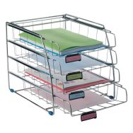 Corbeille à courier fil métal - Alba