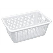 Corbeille à linge moyen modèle 100 l - blanc