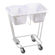 Corbeille à linge petit modèle coloris blanc
