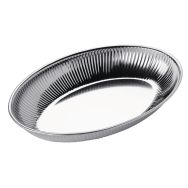 Corbeille à pain cannelée en inox 31x22 cm