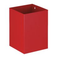 Corbeille à papier carrée 21L, Coloris : Rouge
