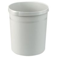 Corbeille à papier en plastique Han - 18 L Gris clair