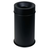 Corbeille noir anti-feu avec couvercle noir 50L