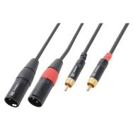 Cordon 2 x XLR mâle - 2 x RCA mâle - Power Dynamics