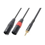 Cordon 2xXLR mâle/jack 3,5 sté - Power Dynamics