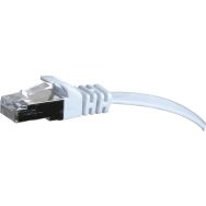Cordon RJ45 plat CAT 6 U/FTP blanc - 0,5 m