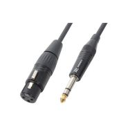 Cordon XLR femelle / jack 6,35 stéréo 1,5 m