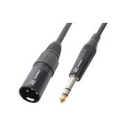 Cordon XLR mâle / jack 6,35 stéréo - Power Dynamics