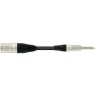 Cordon micro XLR mâle/jack 6,35 mono mâle - 10 mètres