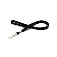 Cordon tube 12 mm avec mousqueton métal- Noir