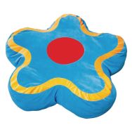 Coussin bleu forme fleurs